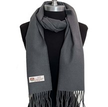 Men&#39;S Winter Warm 100% Cashmere Scarf Solid Gray Made In England Soft #1... - £15.81 GBP