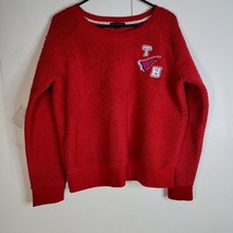 Womans Tommy Hilfiger Fuzzy Sweatshirt/Sweater top Embroidered Size Large - £15.32 GBP