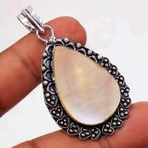 Mother Of Pearl Gemstone Handmade Ethnic Unique Gift Pendant Jewelry 2.20&quot; SA 64 - £3.92 GBP