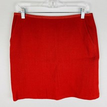 Lafayette 148 Womens 6 Wool Rust Red Unlined Pencil Skirt Knee Length Ca... - £38.96 GBP