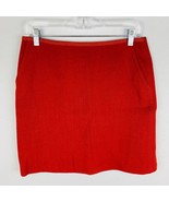 Lafayette 148 Womens 6 Wool Rust Red Unlined Pencil Skirt Knee Length Ca... - £39.28 GBP