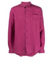 Vilebrequin Caroubis Linen Button Shirt Shocking Pink ( XXL ) - $197.97