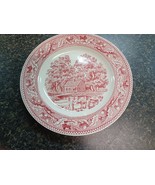 Vtg 1965 Royal Ironstone Memory Lane Red &amp; White Dinner Plate 10” Replac... - $9.89