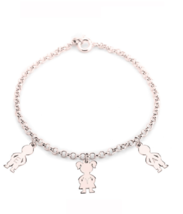 Rose Gold Plating Personalized Children Charms Mom Bracelet - £87.92 GBP
