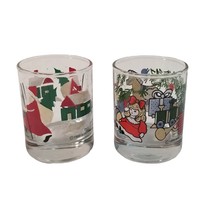 Christmas Votive Candle Holders Anchor Hocking 1988 AHC Old World Santa Claus - £7.94 GBP