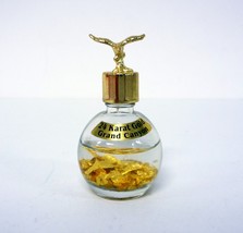 24 Karat Gold Flakes Grand Canyon Vintage 3&quot; Eagle Top Glass Bottle - $739.62 MXN