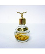 24 Karat Gold Flakes Grand Canyon Vintage 3&quot; Eagle Top Glass Bottle - $54.32 CAD