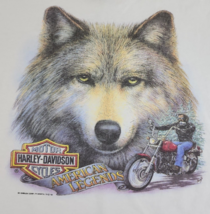 Vtg 1992 White Harley Davidson American Legends 3D Emblem Single Stitch ... - £68.47 GBP