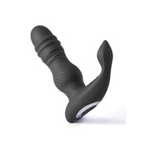 Jaden Thrusting Prostate Massager Vibrating Butt Plug Anal Sex Toy Black - £49.48 GBP