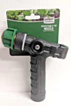 Expert Gardener Adjustable Flow Tip Fireman Watering Nozzle Black Green NEW - $16.97