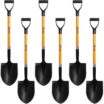 Ashman Round Shovel (6 Pack) - D Handle Grip With 41 Inches Long Shaft W... - £194.87 GBP