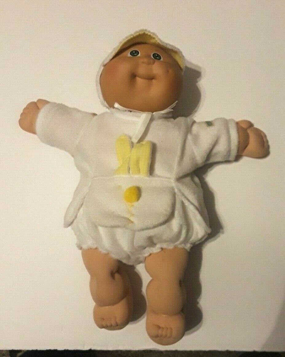VINTAGE 1978-1982 CABBAGE PATCH KIDS DOLL Bald with Green Eyes Original Clothes - $19.25