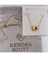 ✨Kendra Scott Halloween Candy Corn Yellow Gold Pendant Necklace New ✨ - $1,093.58 MXN