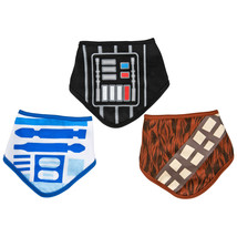 Star Wars Darth Vader, R2-D2, and Chewbacca Bandana Bib 3-Pack Multi-Color - £12.77 GBP