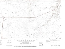 Burns Junction Quadrangle Oregon 1972 USGS Topo Map 7.5 Minute Topographic - £18.52 GBP