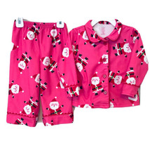 Just One You By Carters Girls Size 18M Pink 2 Pc. Santa Claus Holiday Pajamas - £9.33 GBP
