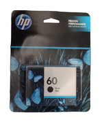 HP 60 Black Ink Cartridge Genuine OEM Original DTCC640WN 2022 087547550601 - $9.48