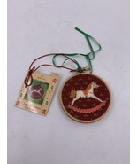 Hallmark Country Christmas Collection 1985 Applique Rocking Horse in Woo... - $9.49