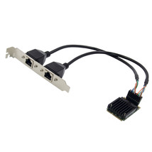 Mini Pcie To Dual Port Gigabit Ethernet 100/1000M Lan Card Intel 82583 - £84.74 GBP