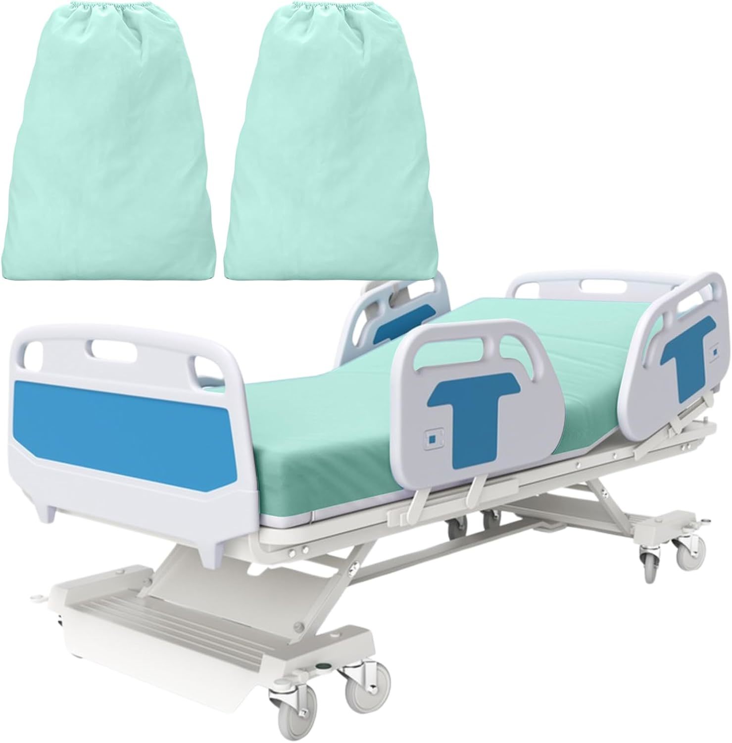 2 Pack Bariatric Hospital Bed Sheets 42&quot;X85&quot;X14&quot; Deep Pocket Fitted, Aqu... - $37.92
