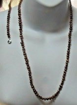 USA Pat. 4074400 2007 Vintage Brown Pearl Necklace &amp; Bracelet 1970&#39;s - £42.81 GBP