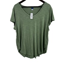 Old Navy Green Short Sleeve Luxe Top Size Large Petite New - $21.20