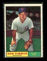 Vintage 1961 TOPPS Baseball Trading Card #493 DON ZIMMER Chicago Cubs - £6.70 GBP