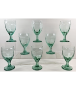 (8) Libbey Chivalry Green Water Goblets Set Textured Drinking Stemware R... - $1,654.72 MXN