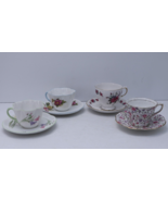LOT OF 4 Assorted Shelley Queen Anne Rosina Bone China Teacups LOT 1 - $128.00 CAD