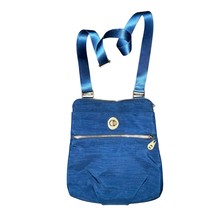 Baggallini Hanover Crossbody Bag Blue Nylon Turn Lock Adjustable Strap M... - $468.03 MXN