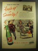 1950 7up Soda Ad - Friend of family fun! Fresh up with Seven-up - £14.55 GBP