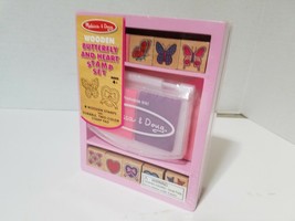 Melissa And Doug Butterfly And Heart Wooden Stamp Set New Sealed In Box #2415 - $10.00