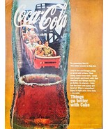 COCA-COLA-Roller Coaster-Fun Rides-Refreshing-1968 Vintage Print Ad - £7.83 GBP