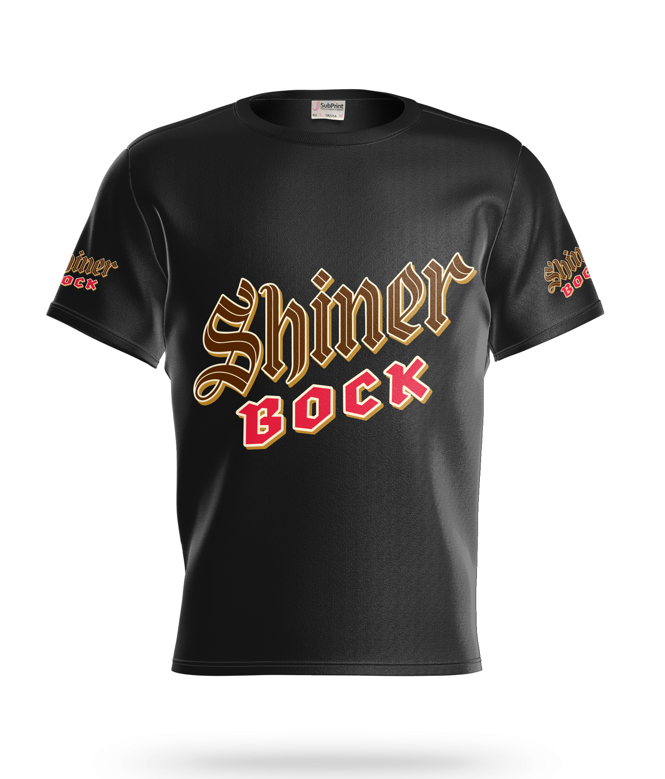 Shiner Bock  Beer Logo Black Short Sleeve  T-Shirt Gift New Fashion