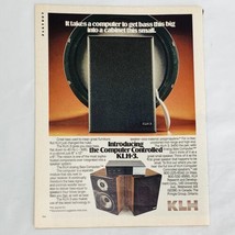 Vintage 1970&#39;s KLH-3 Stereo Speakers Analog Bass Computer Magazine Print... - $6.62
