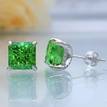 8Simulate emerald Amethyst orange moissanite diamonds Earrings for women Luxury  - £59.44 GBP