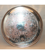 Primrose Plate Round Footed Silver Metal Tray E.P Copper  2036  AS-IS  - £51.43 GBP