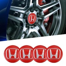 For Honda Sticker D. 56mm” Red Center Wheel Hub Cap Emblem Logo Decal Re... - £10.04 GBP