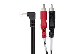 Hosa CMR-203R Y Cable 3.5mm TRS RA - RCA 3-Feet - $18.45