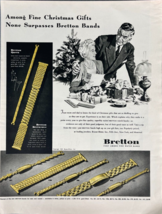 1947 Bretton Vintage Print Ad First Among Fine Watch Bands Christmas Gift - $14.45
