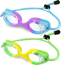 Kids Swim Goggles with Bungee Strap No Leaking Anti Fog Toddler Goggles ... - £27.52 GBP