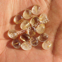 13x18 mm Oval Natural Golden Rutile Cabochon Loose Gemstone Lot - £12.88 GBP+