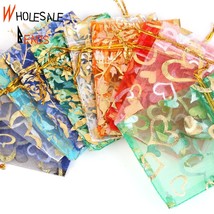 50pcs/Lot 35 Colors 7x9cm 9x12cm Drawstring Organza Bags Jewelry Packaging Bags  - £43.02 GBP