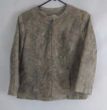 Christopher &amp; Banks Petite Women&#39;s Floral Tapestry Full Zip Jacket Size PM - $17.45