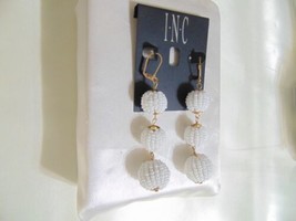 INC International Concepts Gold-Tone Beaded Ball Triple Drop Earrings N1065 $29 - $12.47