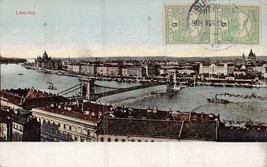 Budapest Hungary~Lanc HID-PANORAMA VIEW~1909 Postcard - £7.07 GBP
