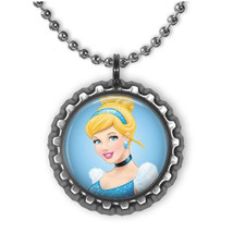 Disney Princess CINDERELLA 3D Bottle Cap Necklace | Gift for Girls - $5.95