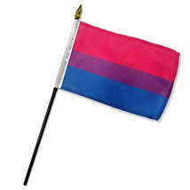 Bisexual 4&quot;x 6&quot; Stick Flag - $2.73 CAD