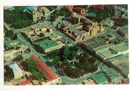 The Plaza Santa Fe Aerial View Old Cars New Mexico NM UNP Postcard c1960s - $7.99