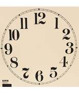 New 11 to 12 Inch Ivory Paper Clock Dial - Choose Arabic or Roman Numbers! - $1.95